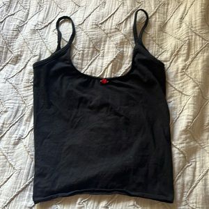 Rat Boi scoop back cami in onyx, size large